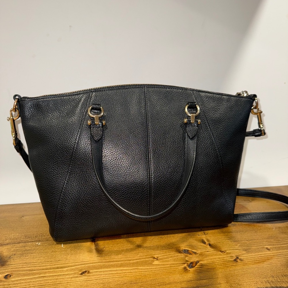 Coach Prairie Satchel Crossbody Bag 58874 Pebbled Leather Gold Hardware - Picture 2 of 9